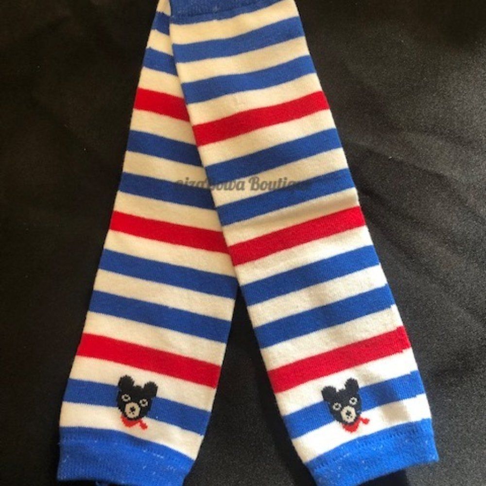 Red, White & Blue Stripe Legwarmers 13LW NWT Boutique